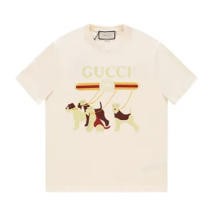 AAA Super Clone Gucci Short Sleeves Black Cotton Pure