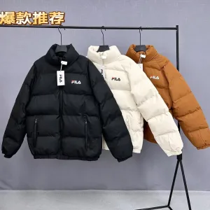 Luxury Reps Fila Outerwear Orange Cotton Exquisite Workmanship Autumn Winter And