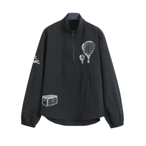 High Quality Super Clone Louis Vuitton Coat Red Cotton Polyester Embroidery