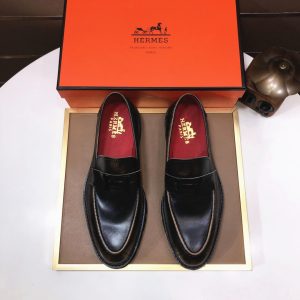 Luxury High Quality Hermès Cowhide Leather Shoes