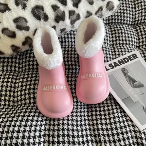 Designer Super Clone Balenciaga Rain Boots Fleece Winter