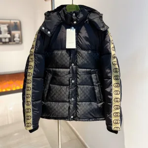 Super Clone Gucci Coat Red Eva Down Nylon Jacquard Fabric Winter