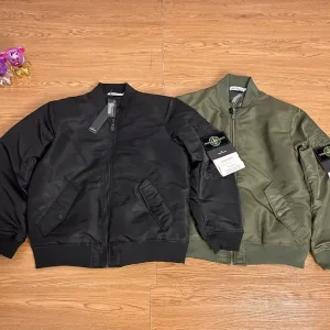 High Quality Designer Stone Island Jacket Red Cotton Down Ribbed Fabric Exquisite Workmanship Street Style Old Winter Early
