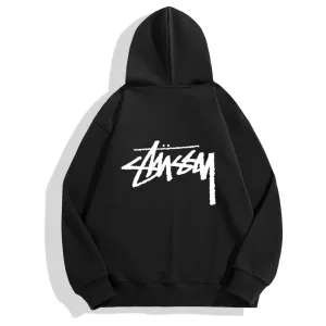 Luxury Stussy Hoodie Ash Cotton Fleece Winter