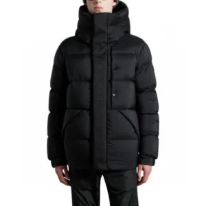 High Quality Super Clone Moncler Jacket Black Neutral Goose Down Duck Nylon Relaxed Fit