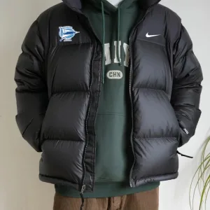 Designer AAA Nike Down Jacket Black Duck Lace Embroidery