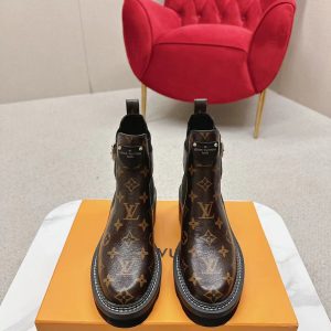 High Quality Luxury Louis Vuitton Cowhide Chelsea Boots