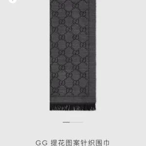 Luxury Gucci Scarf Red Cashmere Jacquard