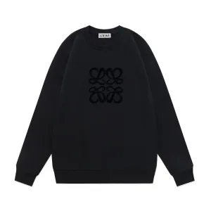 Designer Loewe Hoodie Black Cotton Autumn Winter