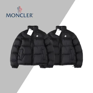 AAA Moncler Down Jacket Ash Cotton Wool Lace High-Density Fabric Street Style Embroidery
