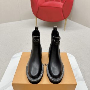 Designer 1:1 Louis Vuitton Cowhide Chelsea Boots