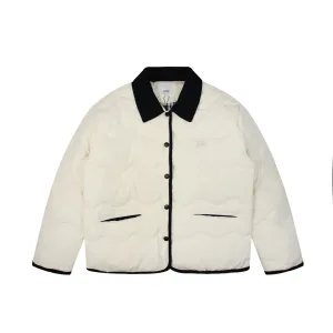 Reps Burberry Outerwear Red Cotton Pure Down Twill Fabric Enhanced Comfort Simple And Elegant Premium Quality