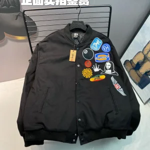 Luxury Stussy Jacket Red Cotton Pure Down Twill Fabric Winter