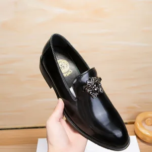 Luxury Aaa Versace Abs Leather Shoes