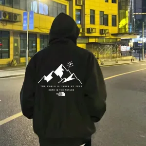 Luxury The North Face Hoodie Red Cotton Xinjiang Spring Autumn