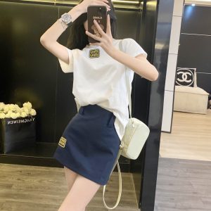 Luxury Aaa Miu Miu Short-Sleeved Shirts