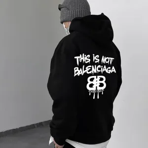 AAA Designer Balenciaga Hoodie Red Cotton Fleece Winter