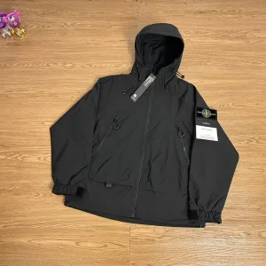Designer Stone Island Jacket Red Ribbed Fabric Exquisite Workmanship Street Style Functional Outdoor