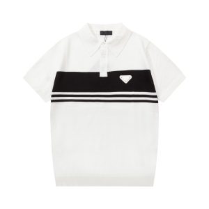 Luxury High Quality Prada Knit Fabric Sweater For Spring
