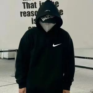 Reps Super Clone Nike Hoodies Black Cotton Fleece Winter