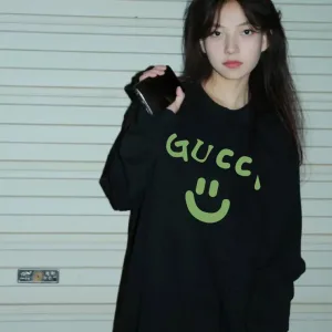 Luxury AAA Gucci Sweatshirt Red Cotton Fleece Winter