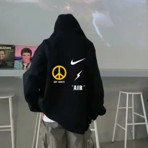 AAA Nike Hoodie Red Cotton Long-Staple Spring Autumn