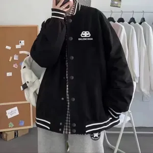 Luxury Designer Balenciaga Jacket Black Silk Silky Smooth Double-Layer Fabric Easy To Match Spring