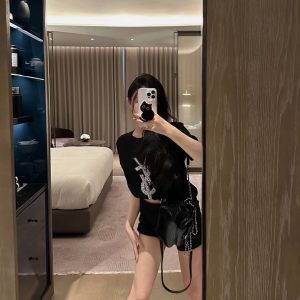 High Quality Saint Laurent Stone Short Sleeves