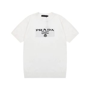 Designer Aaa Prada Knit Fabric Sweater For Spring