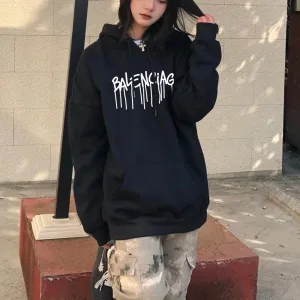 Super Clone Balenciaga Hoodie Red Cotton Long-Staple Spring Autumn