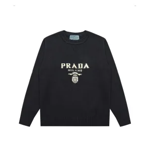 Super Clone Prada Sweater Black Simple And Versatile Elegant Style Winter