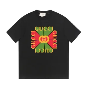 Super Clone Designer Gucci Ruler Black Cotton Pure Summer