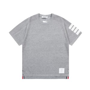 Designer Thom Browne Short-Sleeved Shirts For Spring
