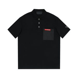 Aaa High Quality Prada Cotton Short-Sleeved Polo Shirt For Spring