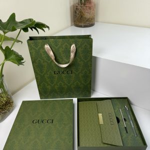 Designer Aaa Gucci Leather Notebook Set