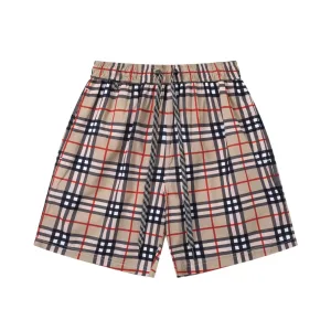 High Quality Burberry Shorts Polyester Fiber Mesh Quick-Drying Summer Side Pockets