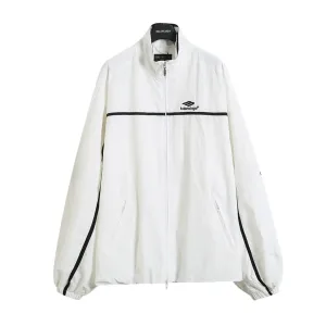 AAA Super Clone Balenciaga Jacket Red Polyester Mesh Patch