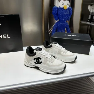 Reps Chanel Sneakers Red Suede Mesh Pu Outsole Tpu Running Spring Early Breathable Patch