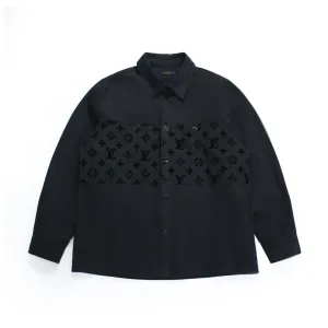 Reps Louis Vuitton Shirt Red Cotton Poplin Summer Patch