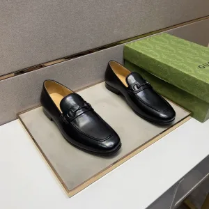 Luxury Gucci Leather Shoes Color Cowhide Patch