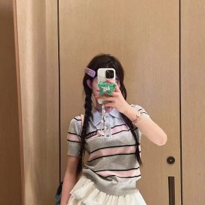 1:1 Luxury Miu Miu Jacquard Short Sleeves