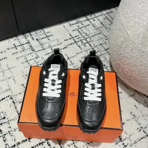 Reps Designer Hermes German Training Shoes Deerskin Mesh Breathable
