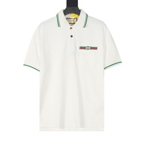 Luxury 1:1 Gucci Cotton Short-Sleeved Polo Shirt