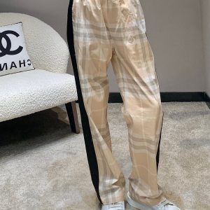 High Quality 1:1 Burberry Plaid Trousers