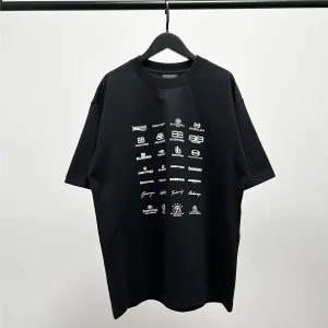 Reps Balenciaga Short-Sleeved T-Shirt Red Cotton Pure Neckline Stitching