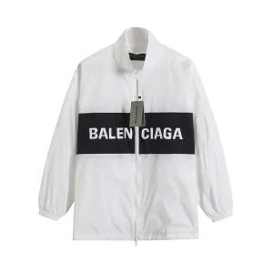 High Quality Reps Balenciaga Jacket Red Polyester Mesh Spring Patch Zippered Pocket