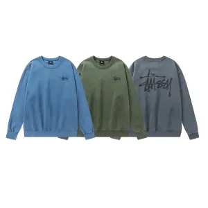 Super Clone Stussy Hoodies Green Cotton Pure Streetwear Autumn Winter