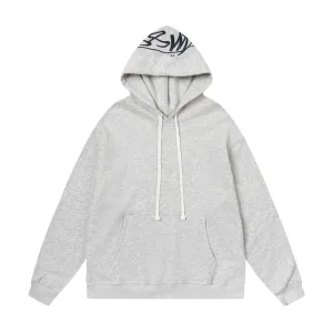 Luxury Super Clone Stussy Hoodies Red Fleece Streetwear Autumn Winter
