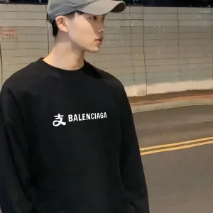 AAA Designer Balenciaga Sweatshirt Red Cotton Fleece Winter