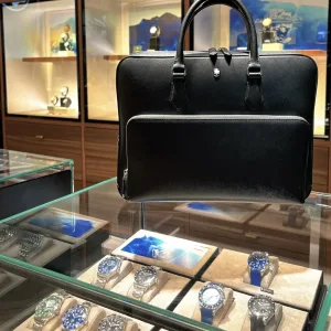 AAA Reps Montblanc Briefcase Black Top-Grain Calfskin